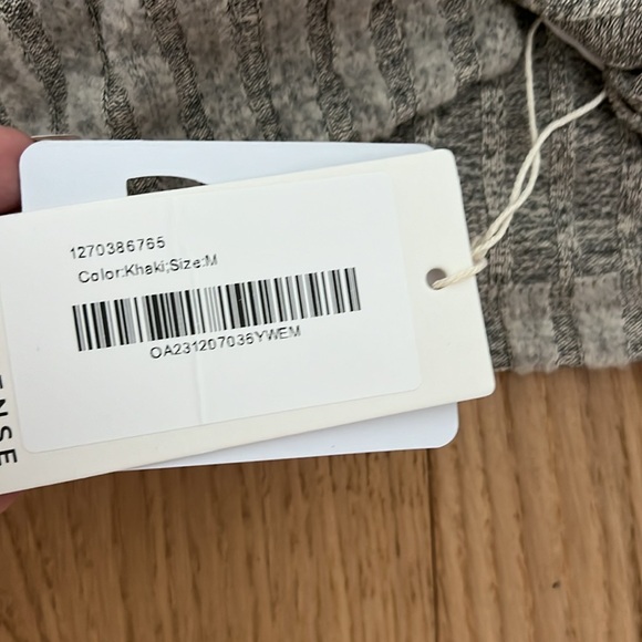 NWT REVOLVE & ANTHROPOLOGIE lovers COMMENSE soft button front shirt M khaki - Picture 4 of 8